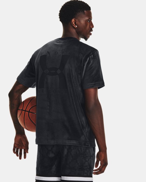 Men's UA Velour Short Sleeve, Black, pdpMainDesktop image number 1